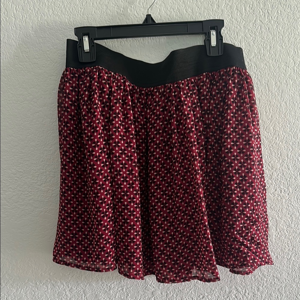 Forever 21 Black and Red Mini Skirt